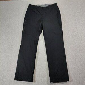 Eddie Bauer Pants Mens 32x30 Black Fleece Lined Tech Cargo Zipper Pocket Nylon
